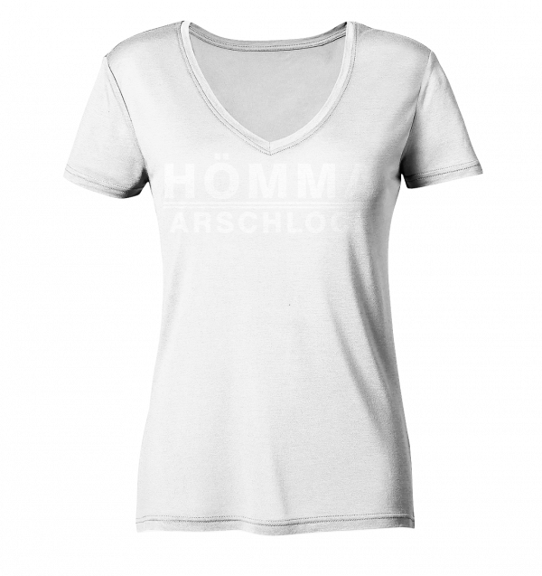 Hömma Arschloch - Ladies Organic V-Neck Shirt – Bild 8